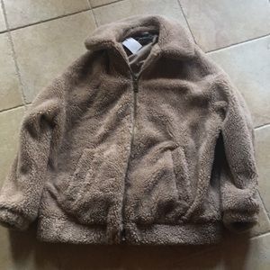 Urban Outfitters light before dark teddy coat